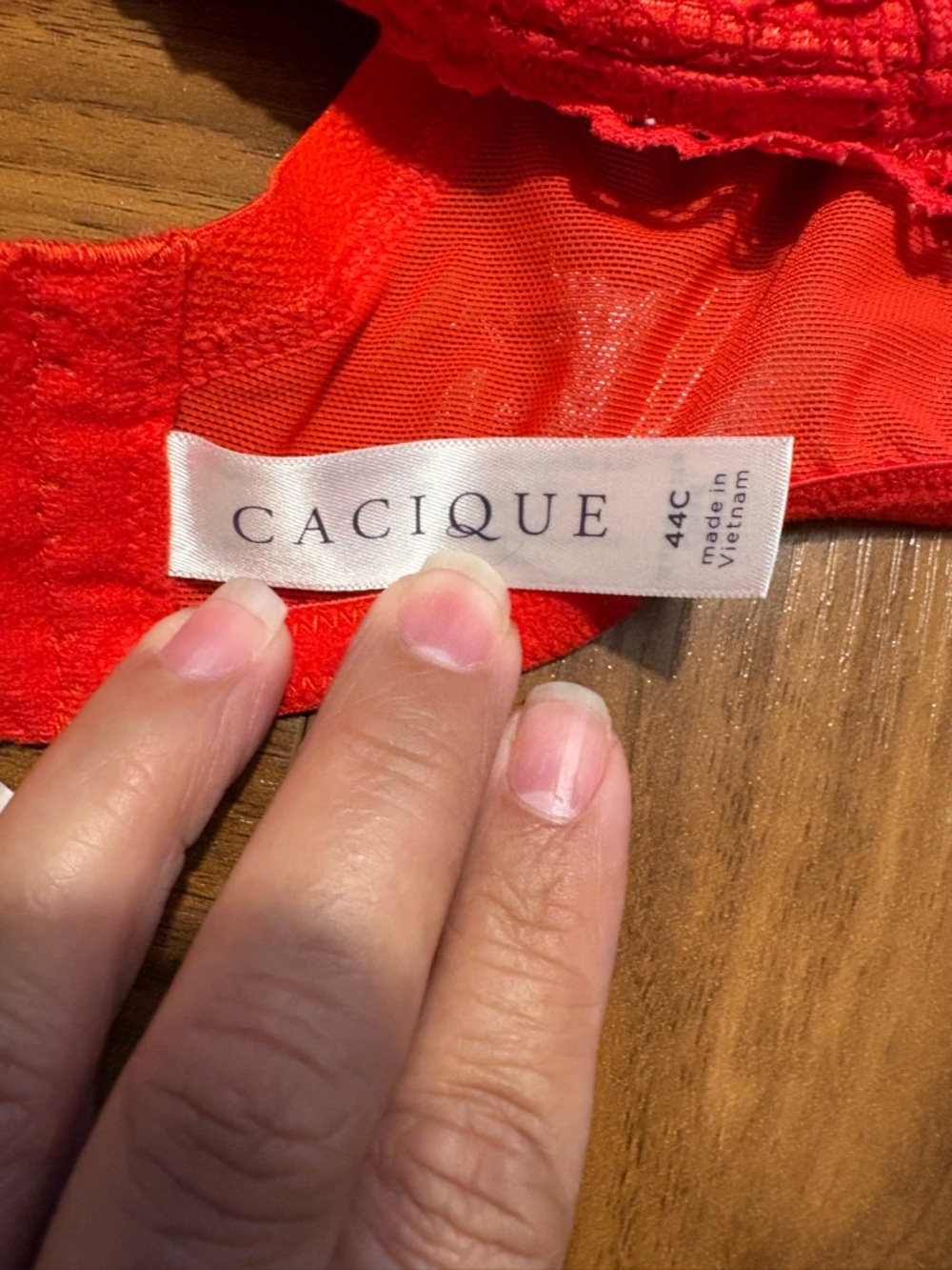 Cacique Red Lace Push-Up Bra - Picture 2 of 2